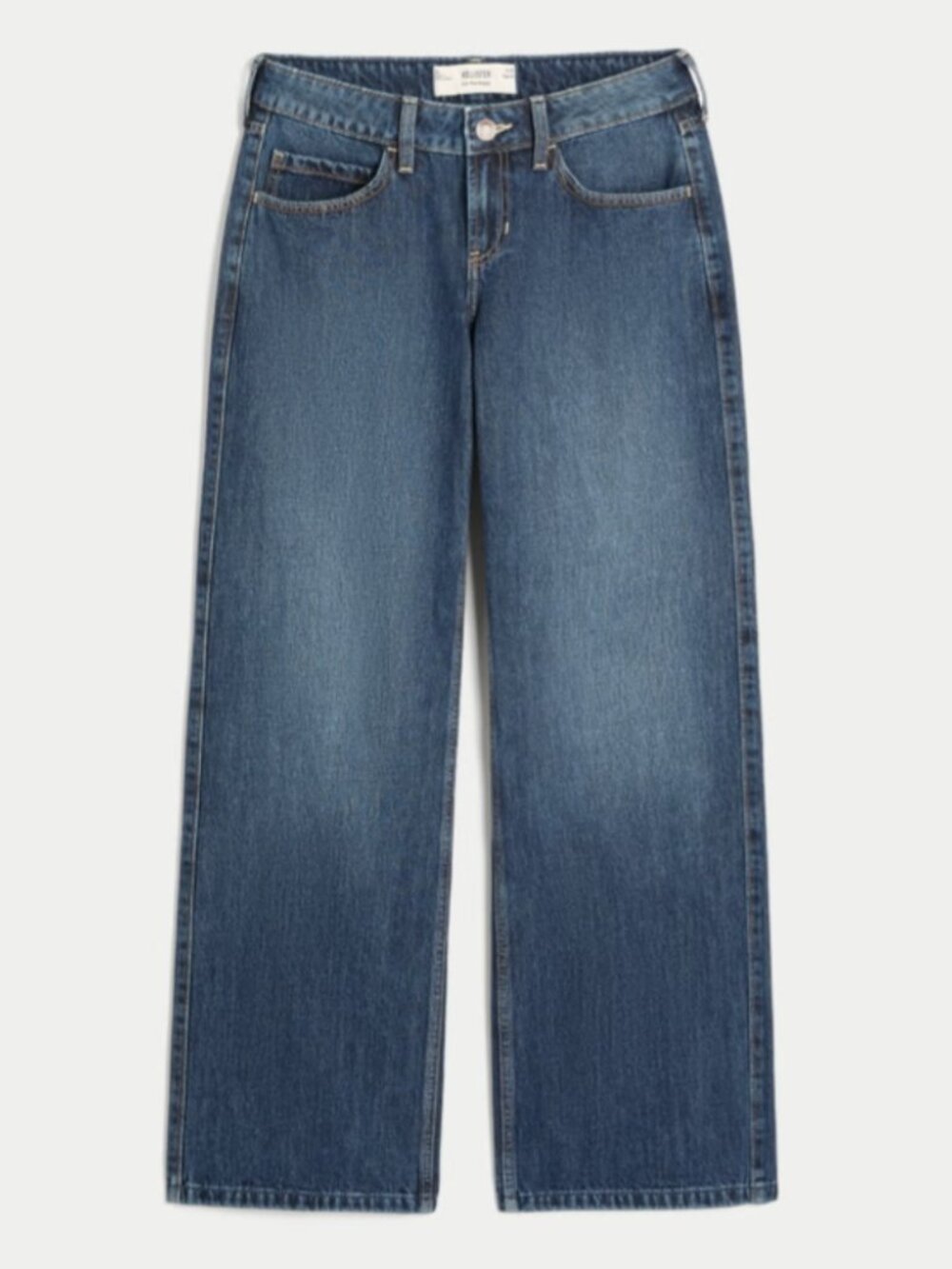 HOLLISTER Low-Rise Dark Wash Baggy Jeans